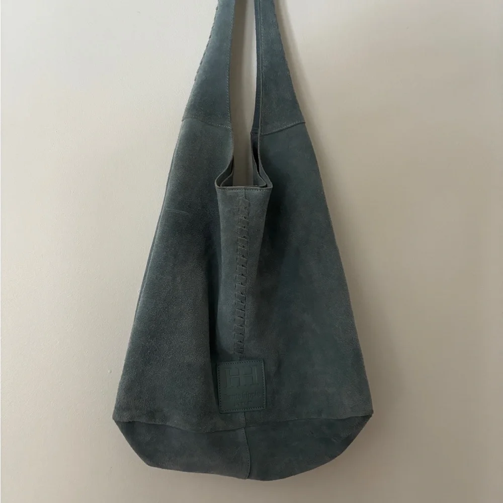 Blue haute hippie hobo w interior change bag